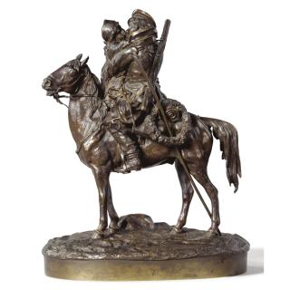 Vasily Grachev - A Soldier And His Lover Embracing