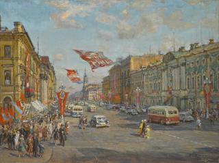 Vasily Ivanovich Vikulov - Nevsky Prospect In Spring