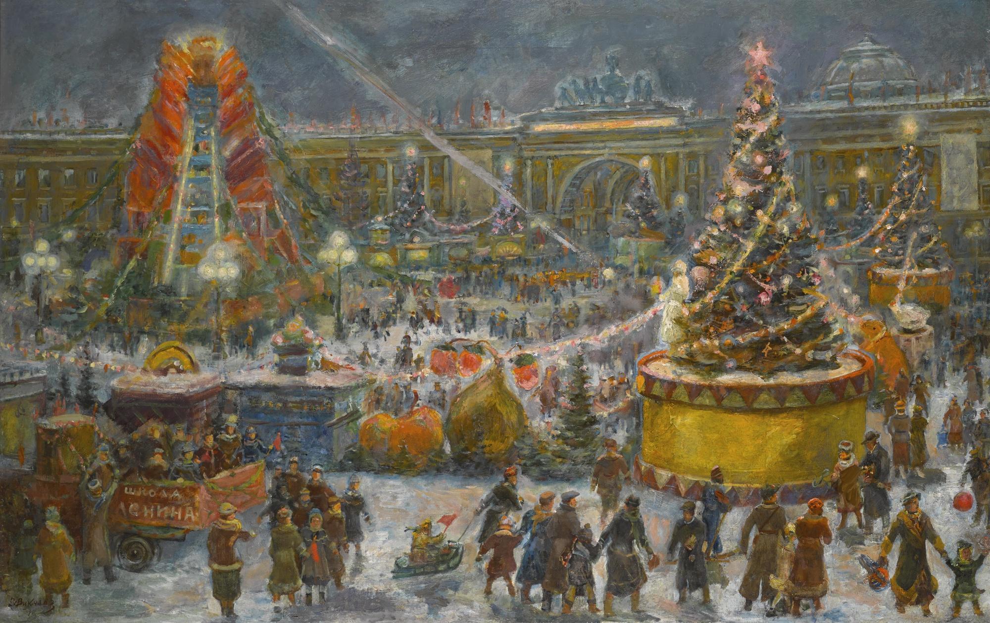 Vasily Ivanovich Vikulov - New Year’S Celebrations On Palace Square
