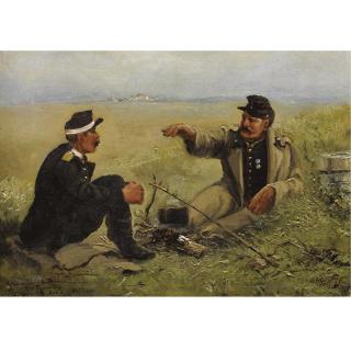 Vasily Pavlovich Schreiber - By The Campfire