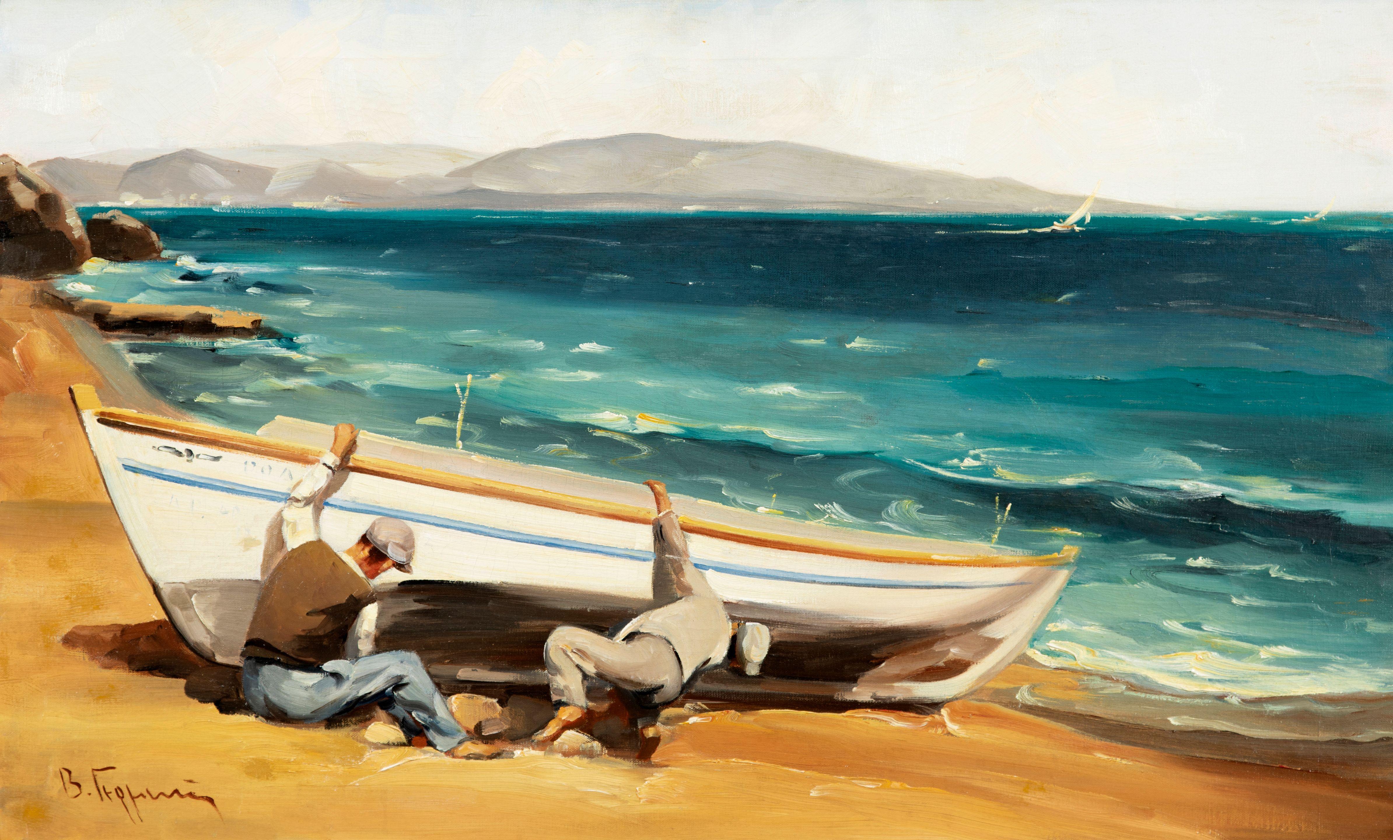 Vassilis Germenis - Réparant le bateau