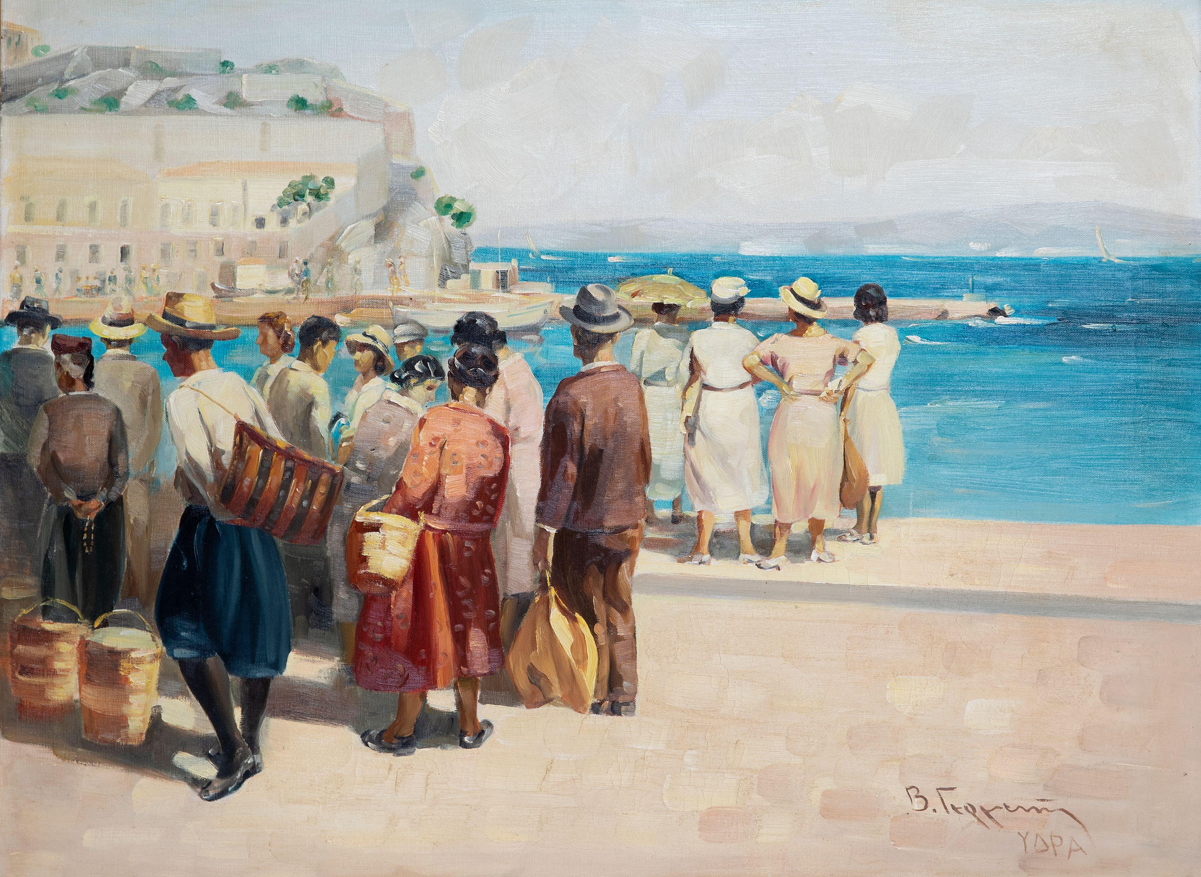 Vassilis Germenis - Sur le port d\'Hydra