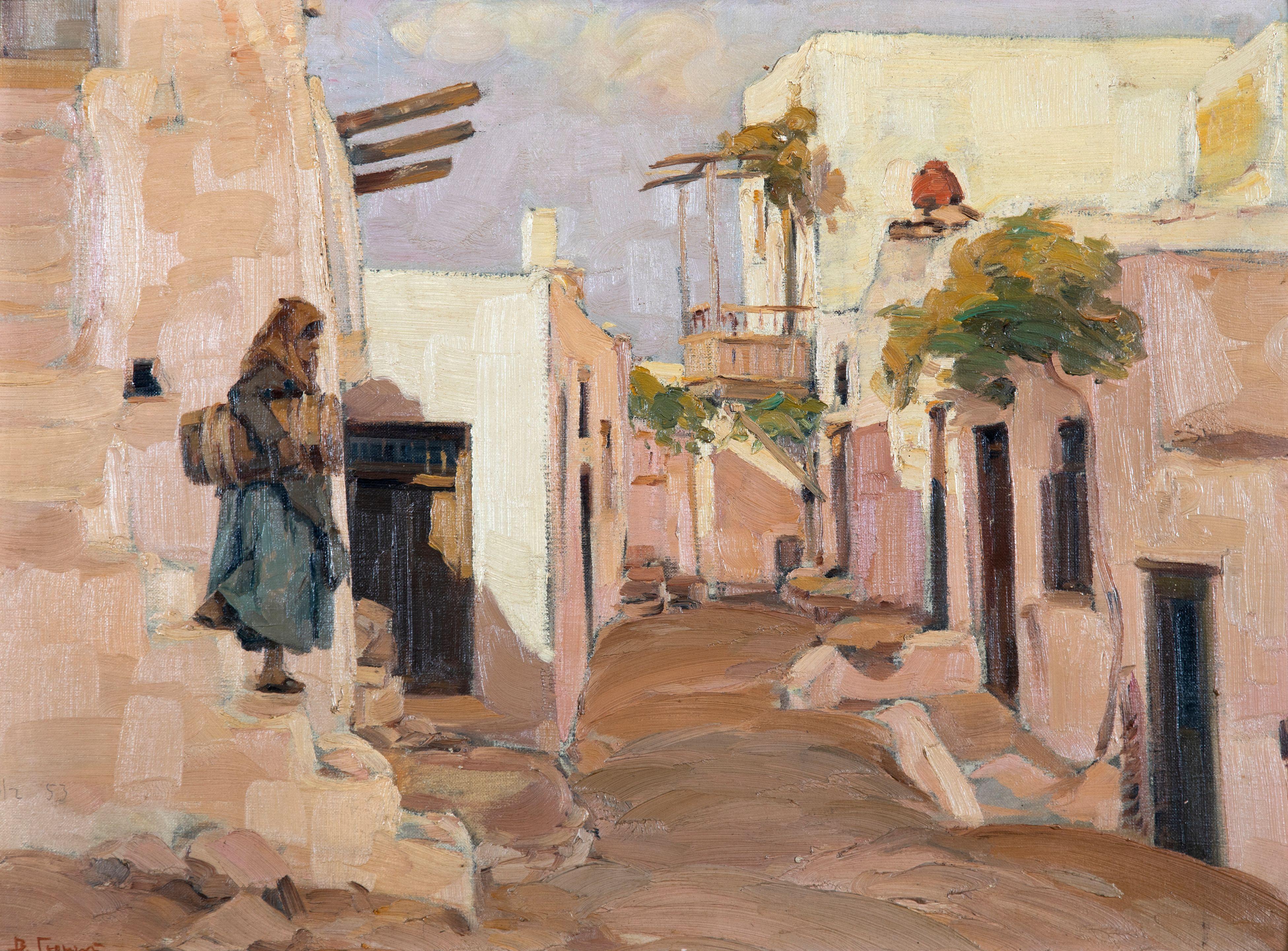 Vassilis Germenis - Vue d\'un village de Mykonos