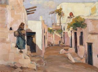 Vassilis Germenis - Vue d\'un village de Mykonos