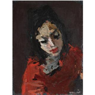 Vassyl Khmeluk - Portrait Of A Girl In Red