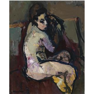 Vassyl Khmeluk - Seated Nude