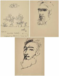Vasudeo S. Gaitonde - Untitled (Portraits of Husain)