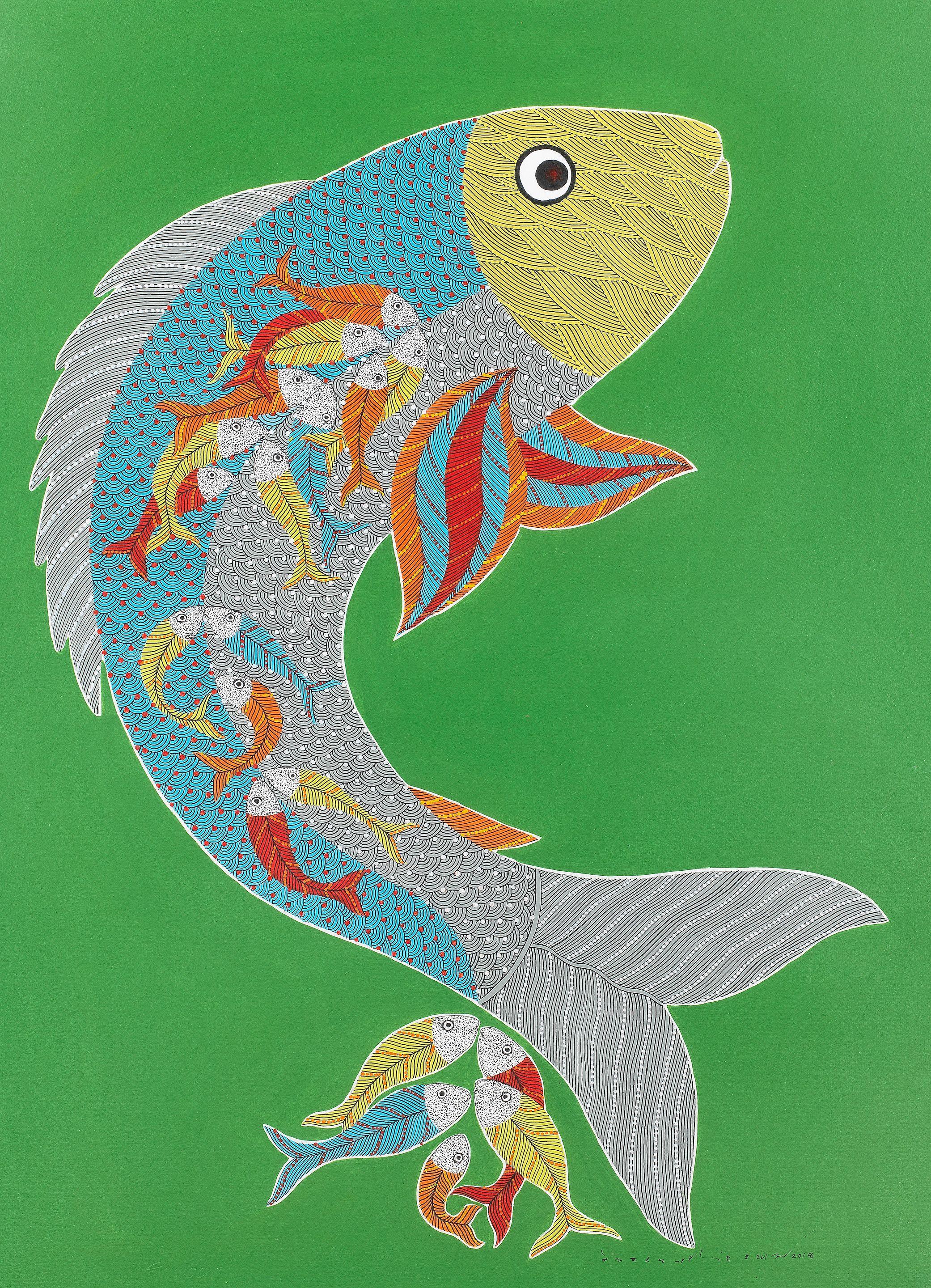 Venkat Shyam - Untiled (Gond Fish)