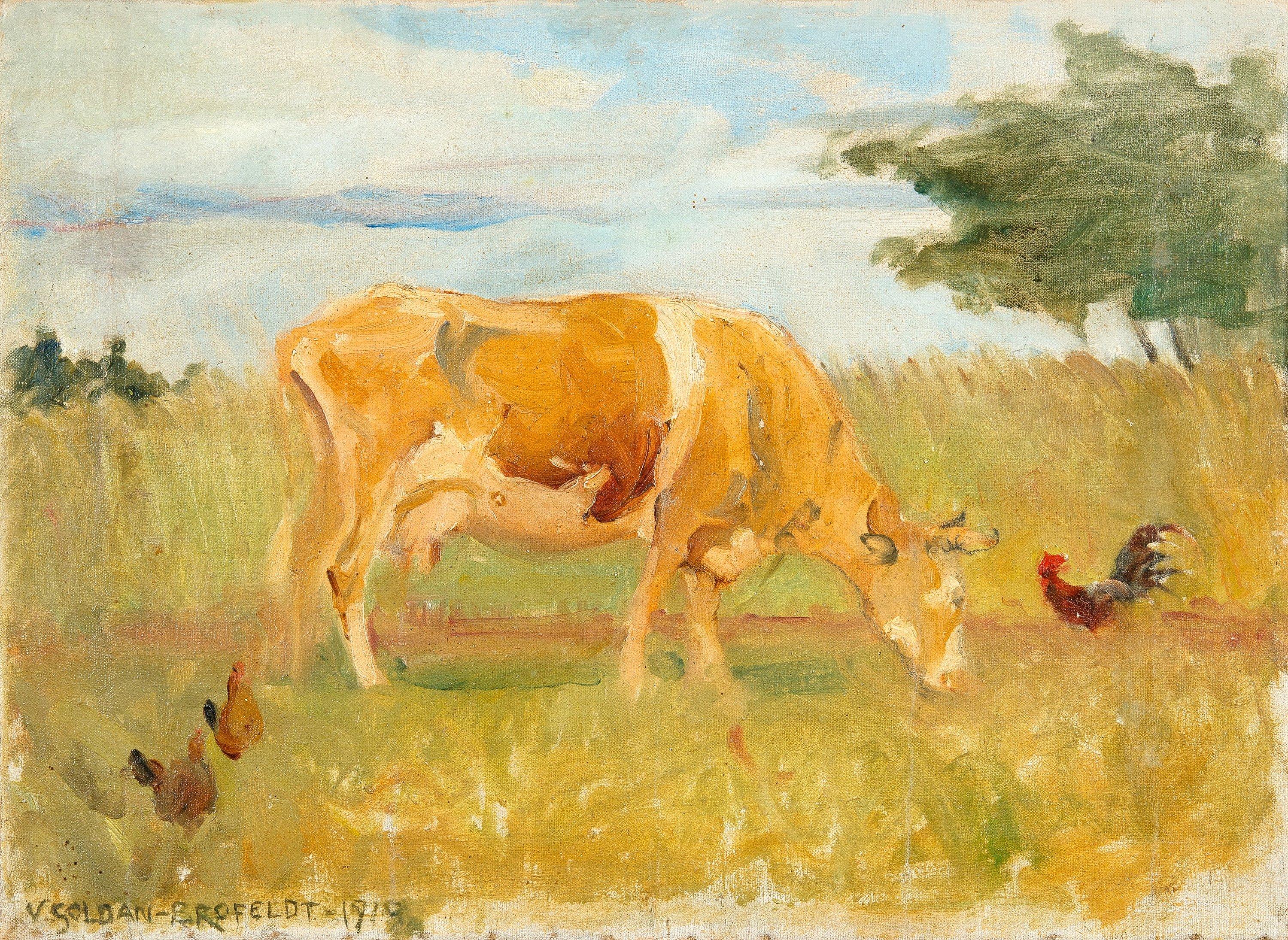 Venny Soldan-Brofeldt - A Cow In The Meadow.