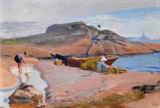 Venny Soldan-Brofeldt - Children Playing By The Shore.