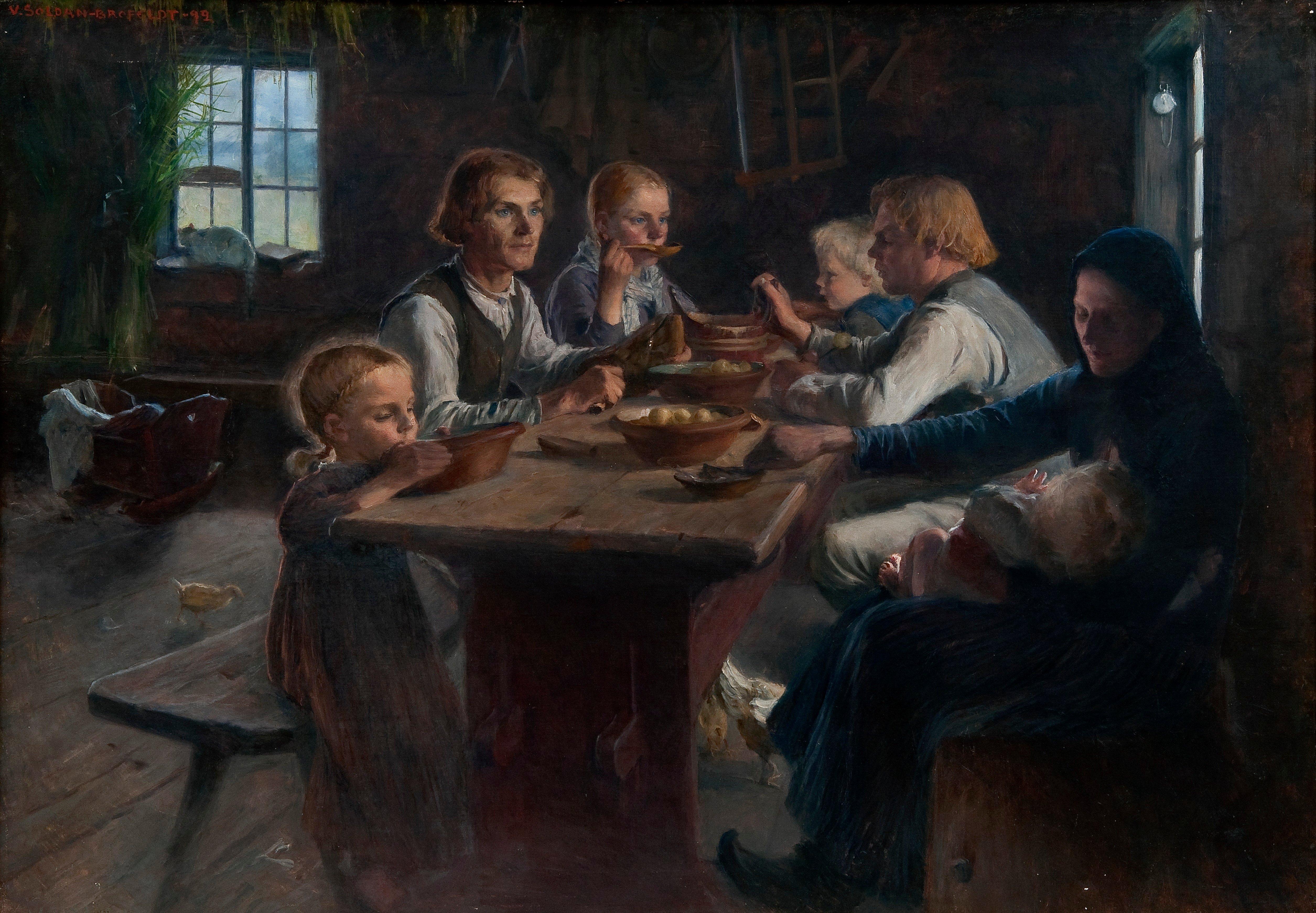 Venny Soldan-Brofeldt - Supper At A Finnish Farmhouse.