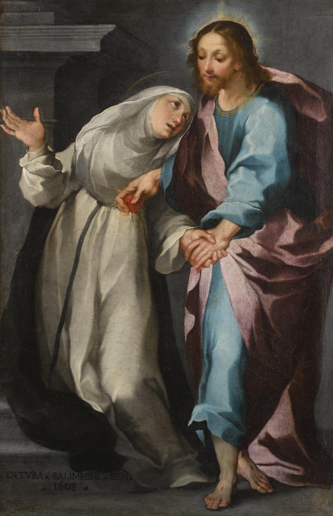 Ventura Salimbeni - Christ Exchanging His Heart With Saint Catherine