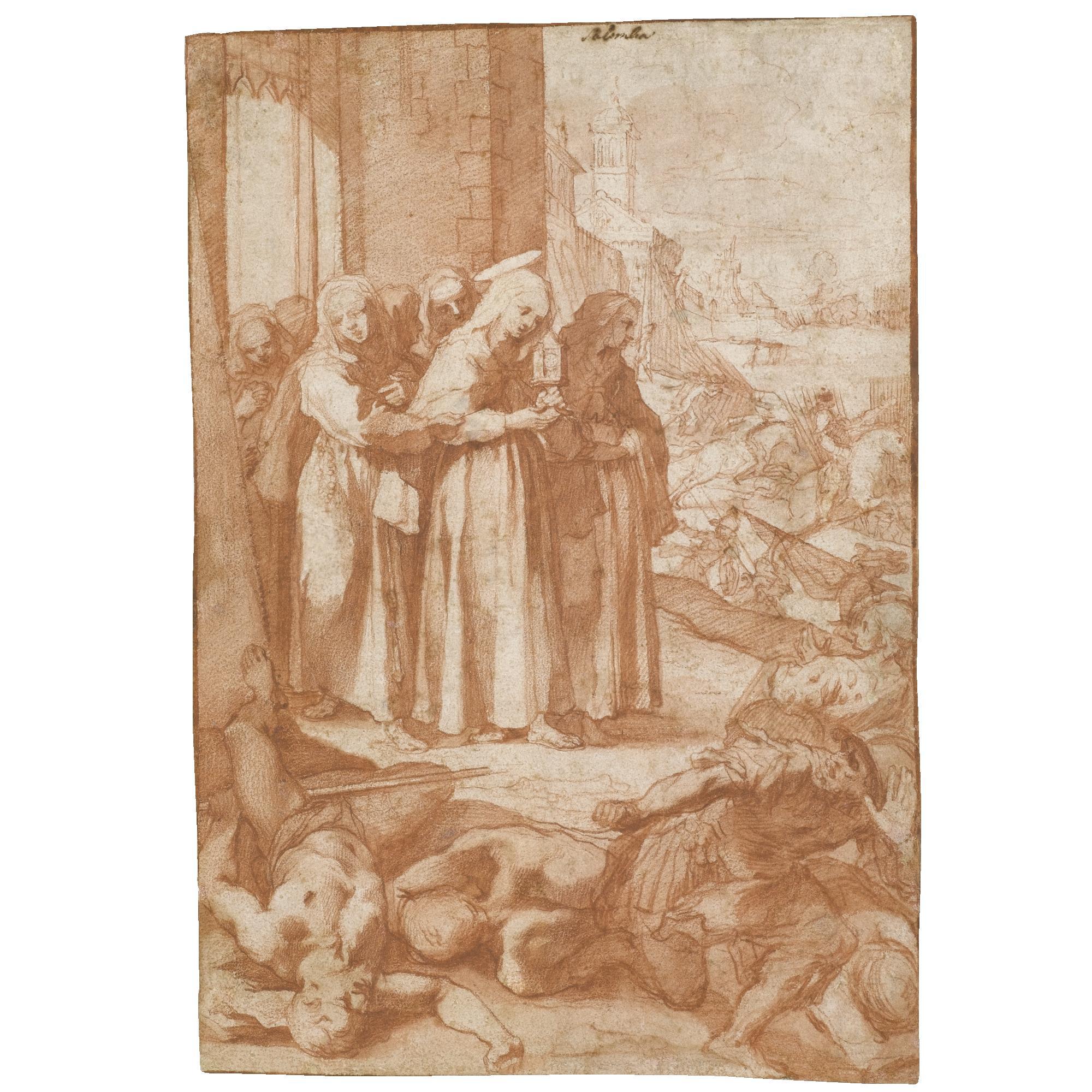 Ventura Salimbeni - St Clare Repulsing The Saracens From Assisi