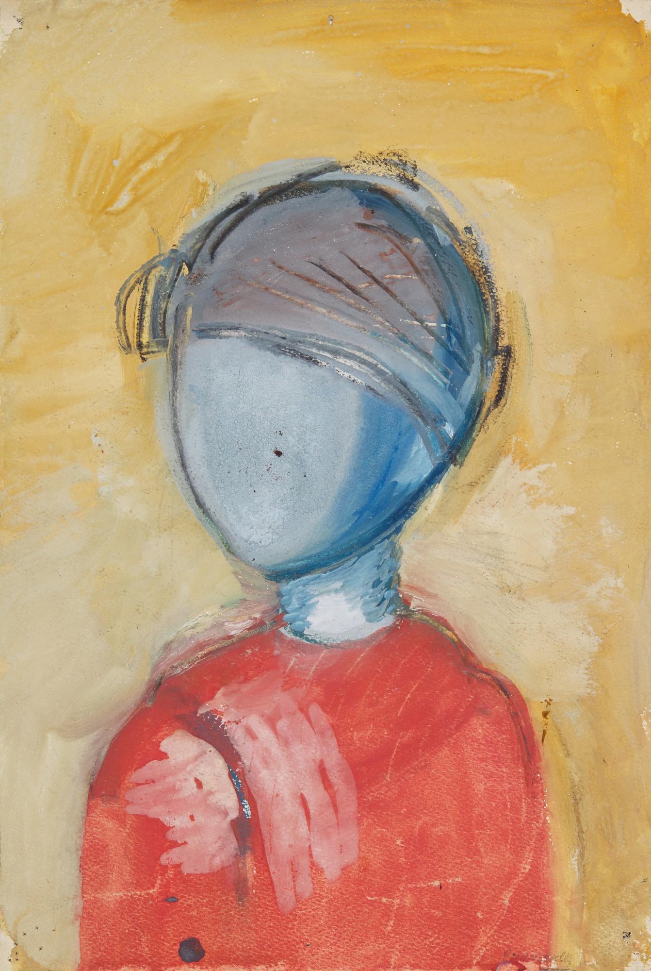 Vera Mikhailovna Ermolaeva - Boy in Red and Boy at the Table (double-sided)