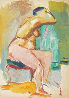 Vera Mikhailovna Ermolaeva - Seated Nude