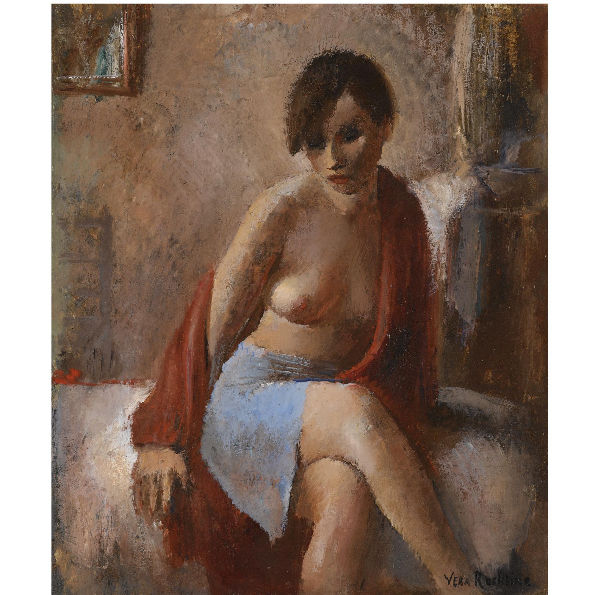 Vera Rockline - Portrait Of A Lady In A Blue Skirt