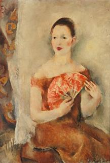 Vera Rockline - Young woman with a red fan