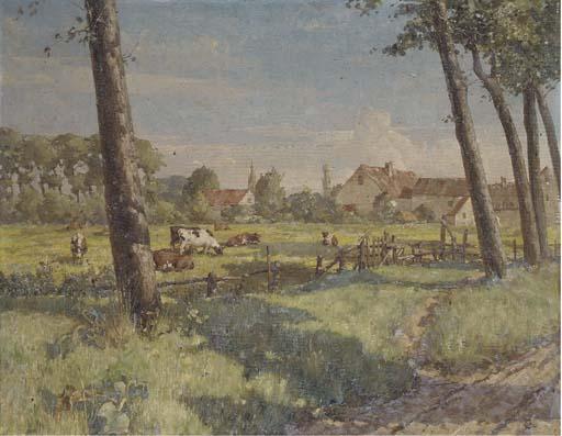 Vernon De Beauvoir Ward - Cattle in a meadow