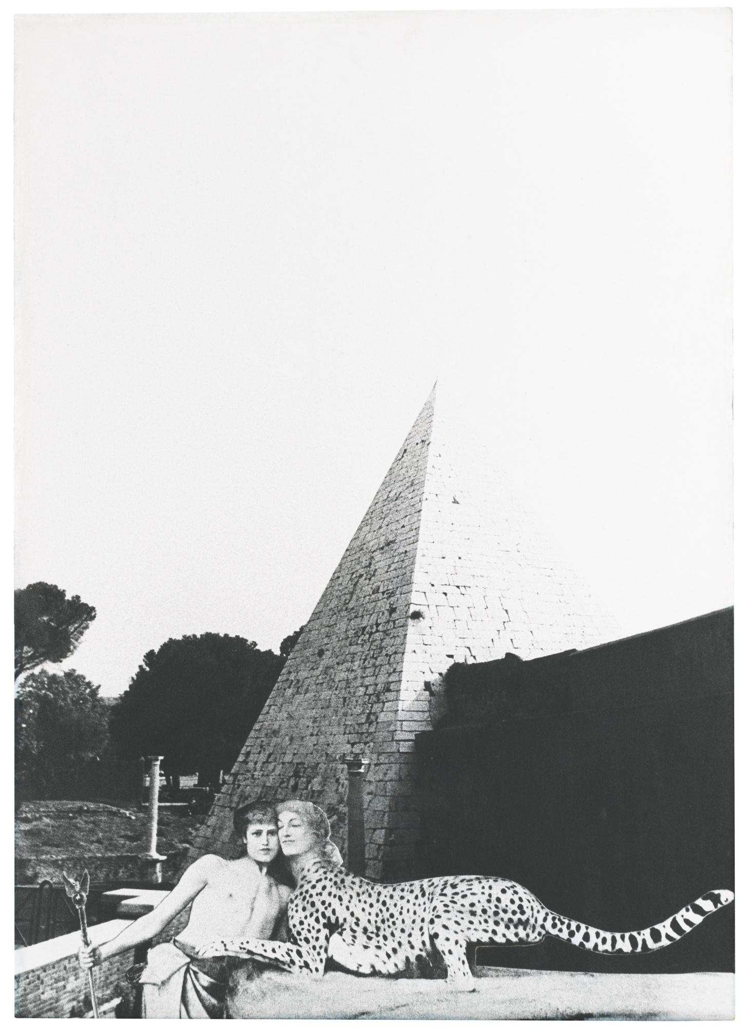 Vettor Pisani - Edipo E Sfingephotgraph Transferred On Paper Laid On Panel. Executed In 1980