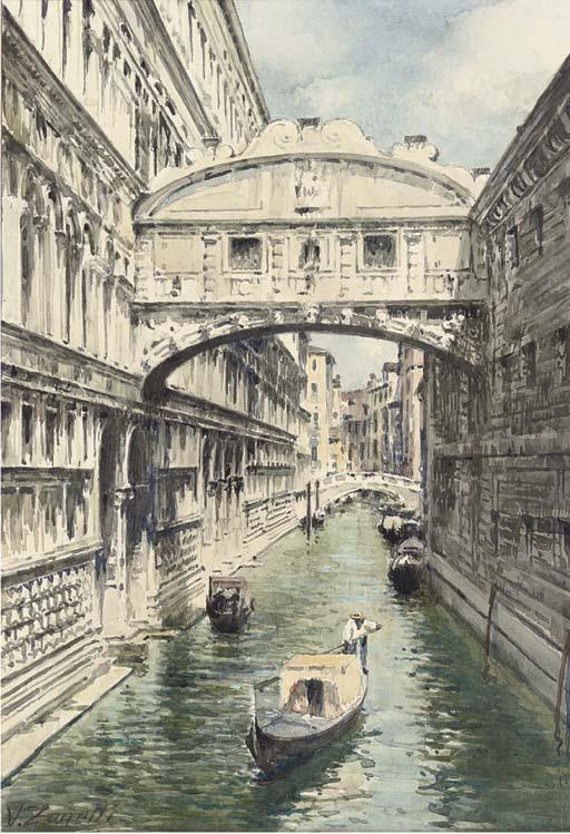 Vettore Zanetti-Zilla - At the Bridge of Sighs, Venice