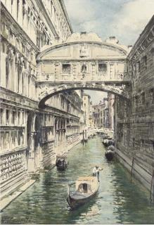 Vettore Zanetti-Zilla - At the Bridge of Sighs, Venice