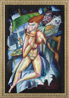 Viatcheslav Kalinin - Two figures and a cat