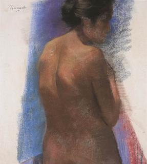 Vicente Silva Manansala - The back view of a standing nude