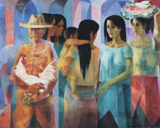 Vicente Silva Manansala - Tiange (Market Scene) 