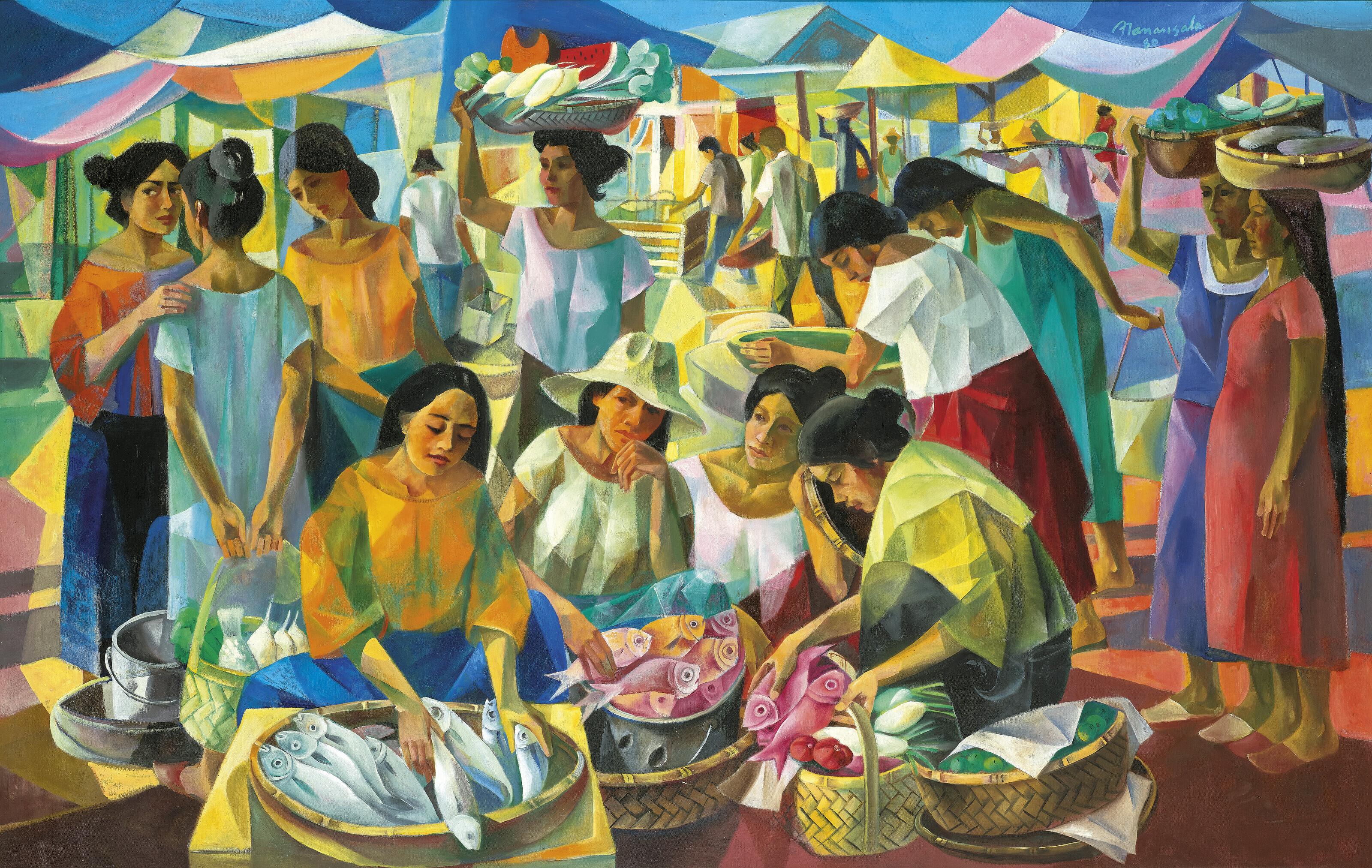 Vicente Silva Manansala - Tiangge (Market Scene)