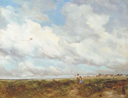 Vickers De Ville, R.B.S.A. - On the common, kite flying