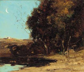 Vickers De Ville - A Woodland Pool At Dusk