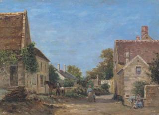 Victor Alfred Paul Vignon - Village street in the country