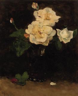 Victor Bauffe - A still life with roses