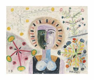 Victor Brauner - Portrait aux fleurs