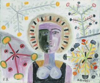 Victor Brauner - Portrait aux fleurs