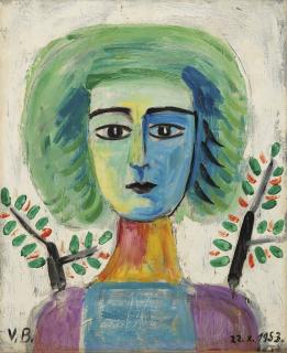 Victor Brauner - Sans titre (Tête de femme)