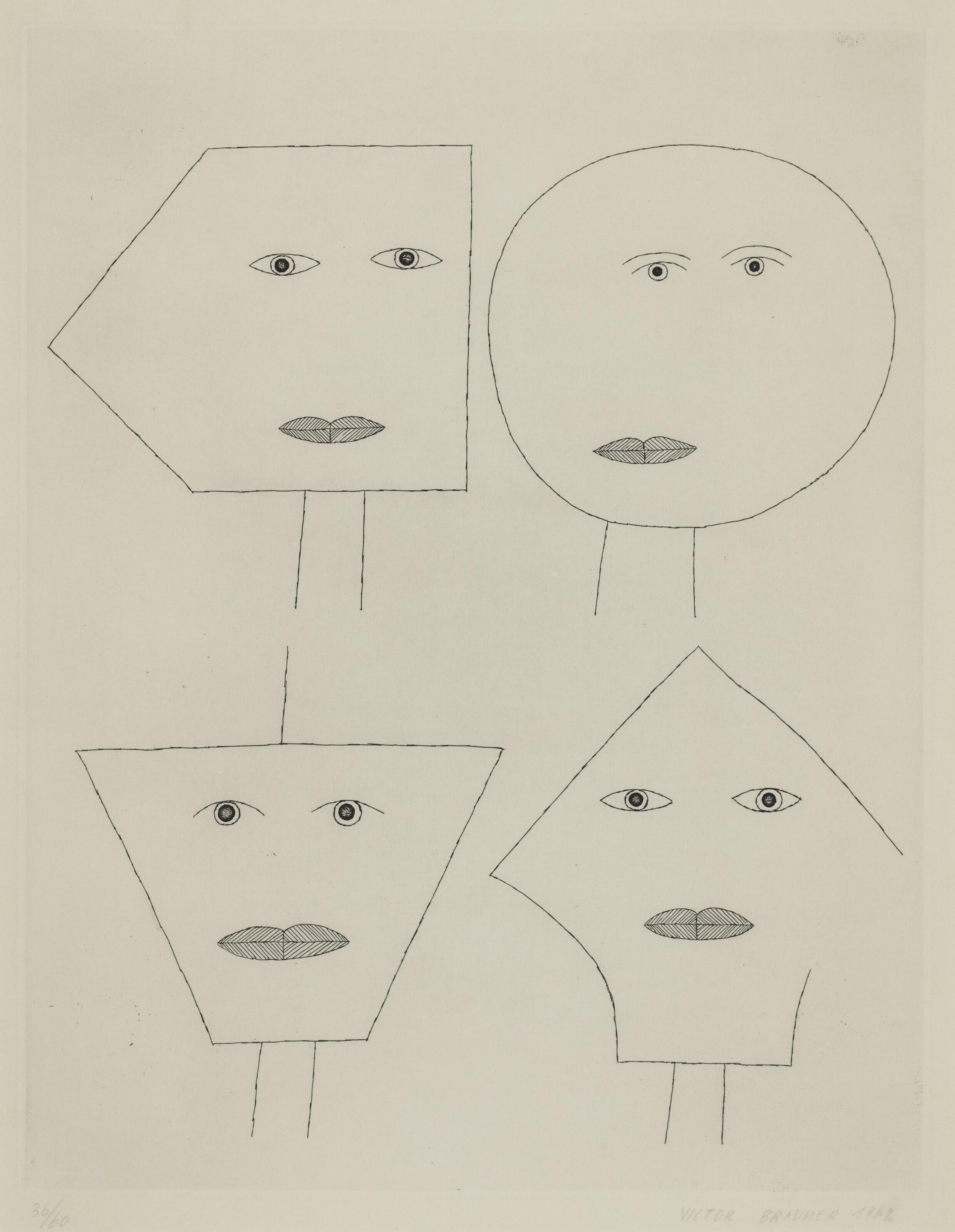 Victor Brauner - Untitled, from: Codex d\'un Visage