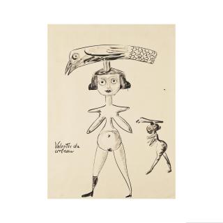 Victor Brauner - Volontée du Corbeau (Portrait de Marghit)