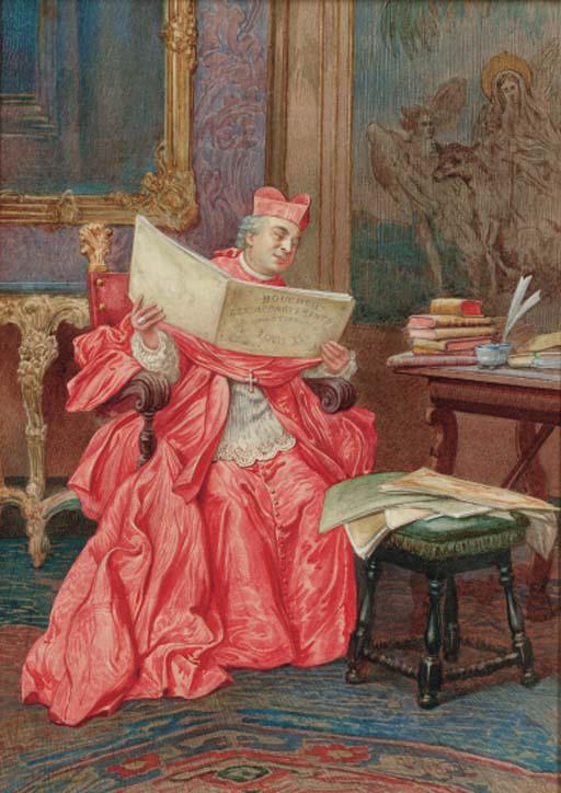Victor Cacciarelli - A cardinal reading