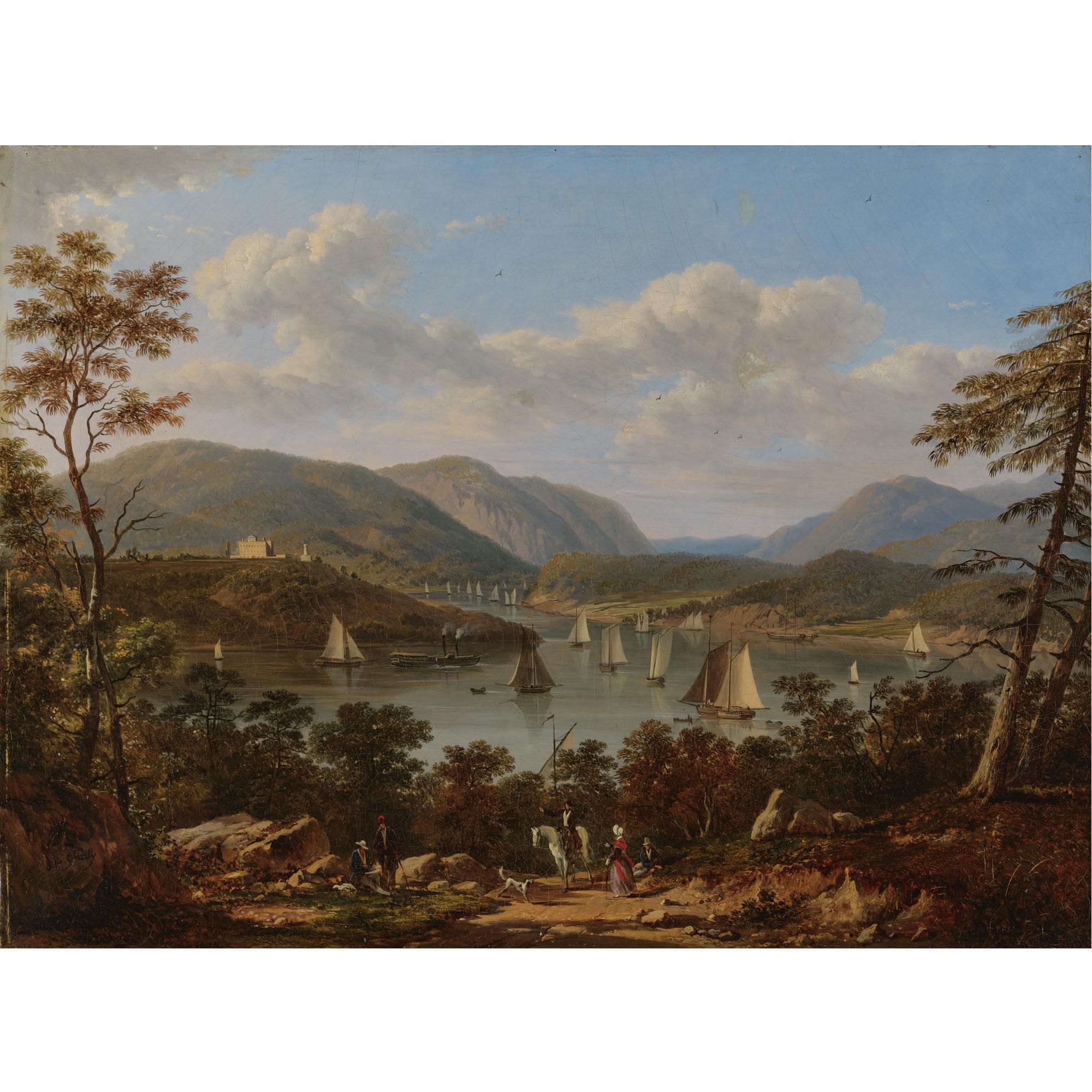 Victor De Grailly - A View Of The Hudson From West Point