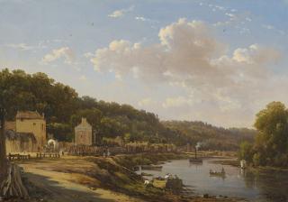 Victor De Grailly - A View Of The Seine And The Coteaux De Suresnes