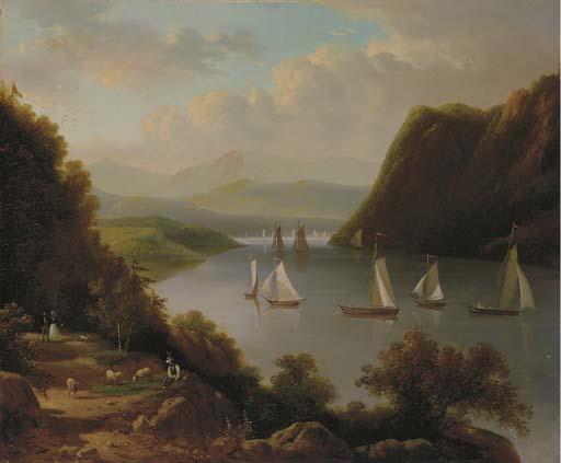 Victor de Grailly - Sailboats on the River