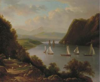 Victor de Grailly - Sailboats on the River