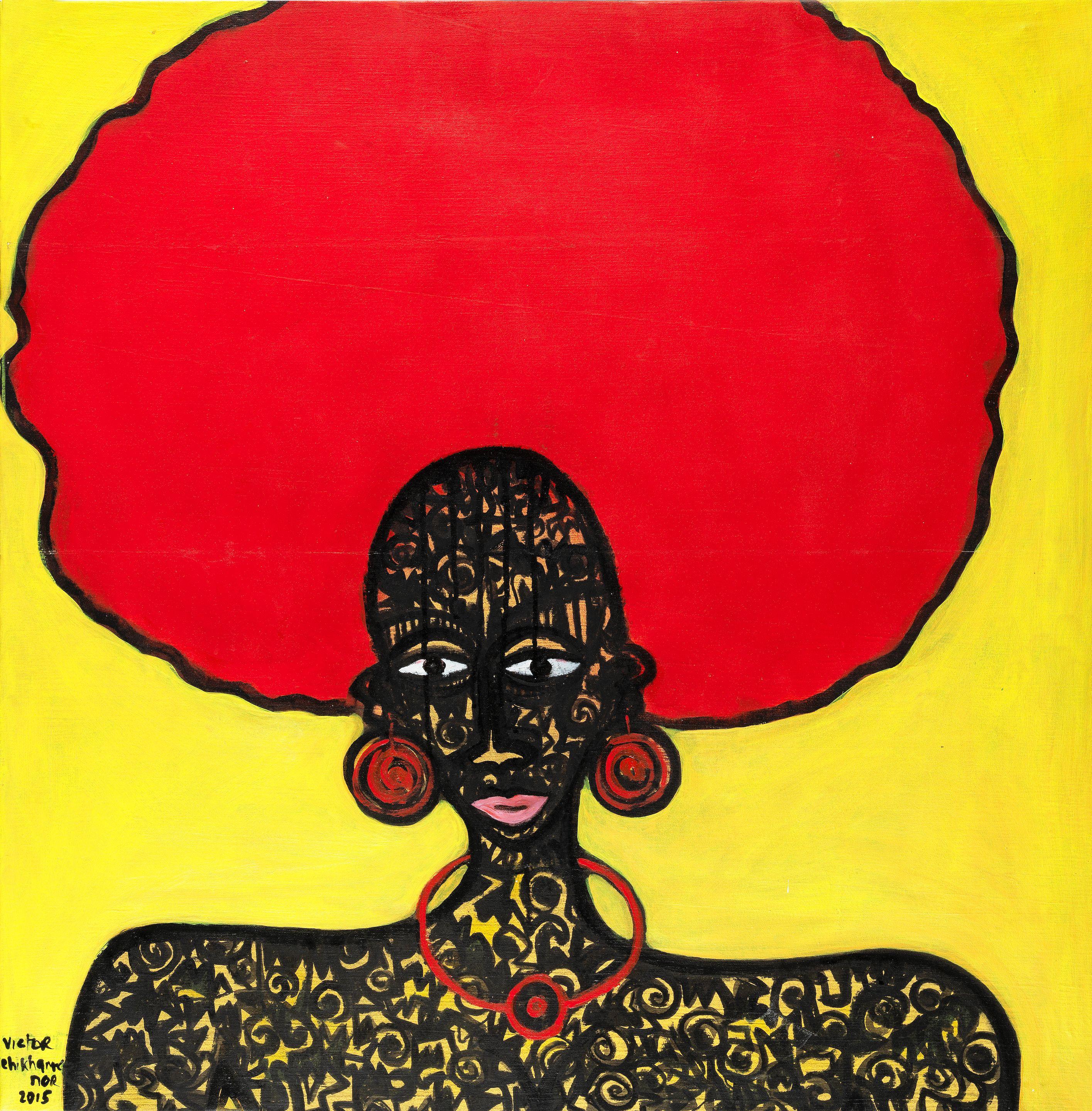 Victor Ehikhamenor - Afro Woman