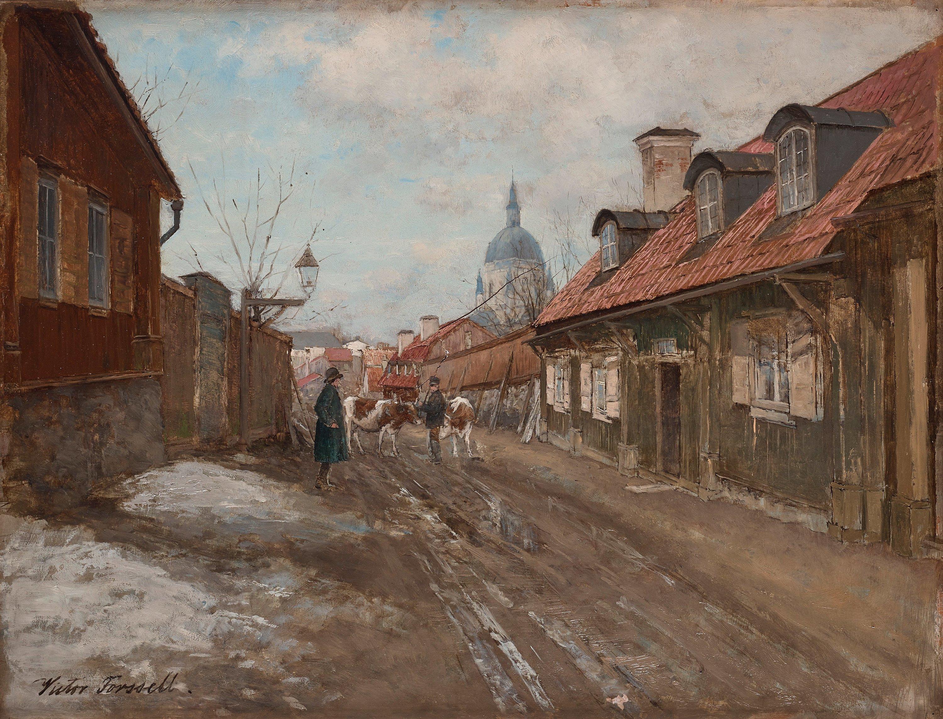 Victor Forssell - Motiv från Stigbergsgatan, Stockholm