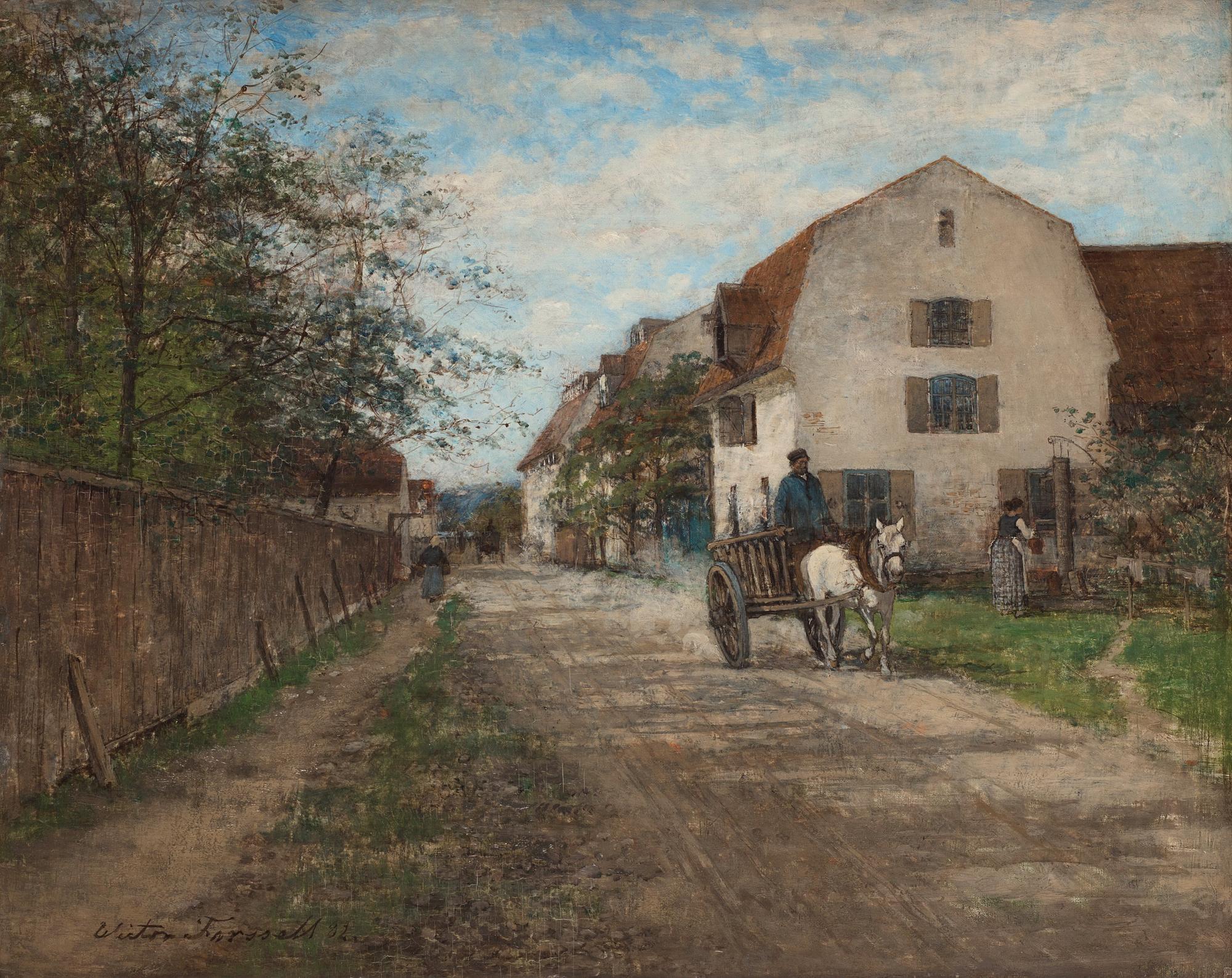 Victor Forssell - Street scene, Visby (possibly St Hansgatan southward)
