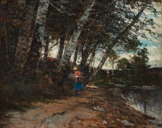 Victor Forssell - Woman gathering firewood