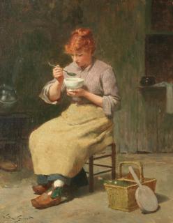 Victor-Gabriel Gilbert - A bowl of soup