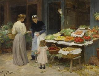 Victor Gabriel Gilbert - French le Panier Des Cerises