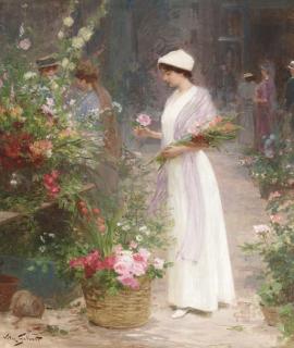 Victor-Gabriel Gilbert - La cueillette de fleurs
